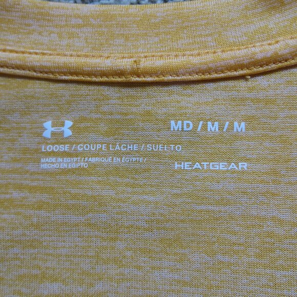 NEW Under Amour Tech™ Twist Women Loose Tshirt Size M Orange V-Neck Short Sleeve - Picture 6 of 8